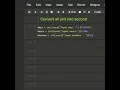 program to convert all unit into second