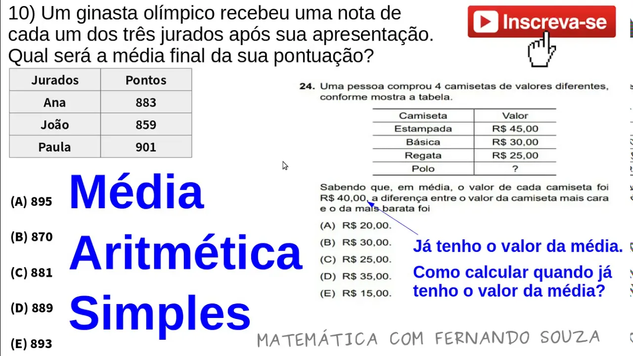 Média  Aritmética Simples