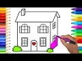 Cute Baby Doll House Coloring Pages - Learn Colors and Drawing for Kids