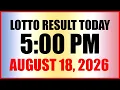 Lotto Result Today 5pm Draw August 18 2026 Swertres EZ2 PCSO