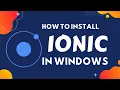 How to install ionic in windows