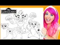 Coloring The Lion Guard Kion Fuli Bunga GIANT Coloring Pages Crayola Crayons Colored Pencils