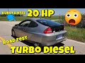 S5 E18 20 hp TURBOCHARGED Kubota D722 diesel Honda ROAD TEST