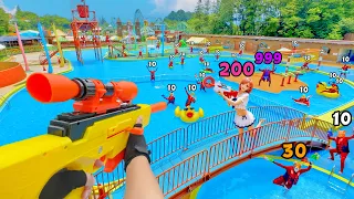 Nerf War | Water Park & Spa Battle 49 (Nerf First Person Shooter)