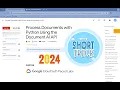 2024 Process Documents with Python Using the Document AI API quick - lab