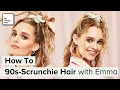How to Wear a 90s Scrunchie Easy Half-Updo Hairstyle