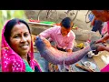Download Lagu 18 kg ওজনের Black Carp মাছের লেজা পাতুরি | 18kg big fish cutting and cooking | Big fish recipe