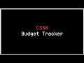 My CS50 Project Budget Tracker
