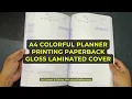 A4 Planner Printing India Colorful Paperback With Gloss Laminated Cover Print On Demand