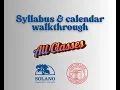 Syllabus and Calendar Walkthrough