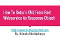 Jersey Rest Service With XML Response