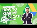 How to Quickly Remove Duplicates in Google Sheets 2026 Guide
