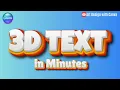 Mastering Canva Create Stunning 3D Text Effects in Minutes