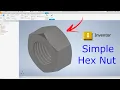 How To Make A Simple Hex Nut Autodesk Inventor tutorial