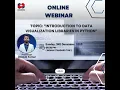 Introduction to Data Visualization Libraries in Python Eduwing Online Webinar class
