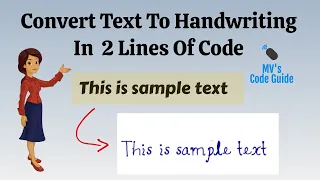 5 Convert Text to Handwritten characters in just 2 lines of code