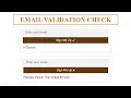 Email Validation Check in HTML CSS JavaScript Tutorial Coding Forward