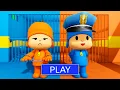POCOYO PRISONER VS POCOYO POLICE in BARRY’S PRISON RUN! OBBY Full Gameplay #roblox