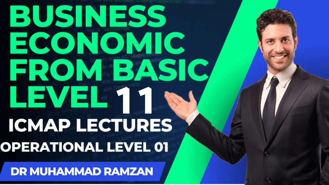 Icmap operational level 01| Business economics lecture No 11| Dr Muhammad Ramzan