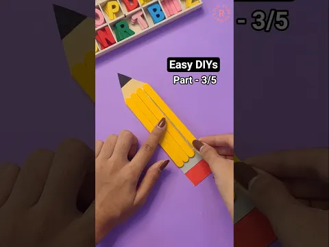 Pencil Bookmark!🎨🤩 Easy DIYs Part-3/5💕 | Riya's Amazing World