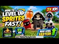 How To Level Up Sprites Fast All 117