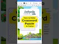 How to Make Crossword Puzzles in Canva