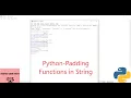 Python - Padding Functions in String