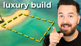 I am building a luxury beachfront lot in The Sims 4!