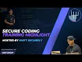 Shift Securely Secure Coding Fundamentals Training - Highlights