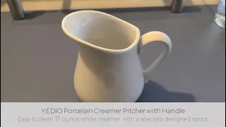 In Hand Review of Yedio Porcelain Milk Creamer Pitcher with Handle