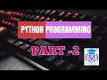 AET College Attur Internship Python Programming Part - 2 M-Academy