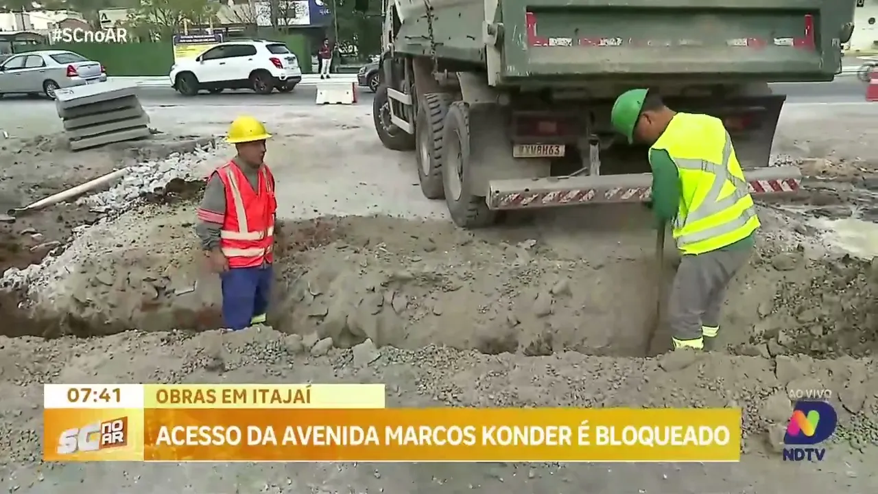 Mudanças no trânsito: acesso da Avenida Marcos Konder é bloqueado em Itajaí