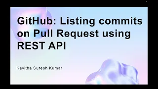 GitHub Listing commits on Pull Request using REST API