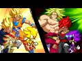 Goku Sonic Vegeta Shadow VS Broly Evil Goku Scourge