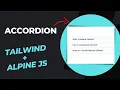Accordion using Tailwind CSS and Alpine JS tutorial Tailwind CSS Alpine JS