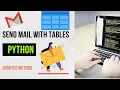 Updated Working Method How To Send Emails With Tables Using Python