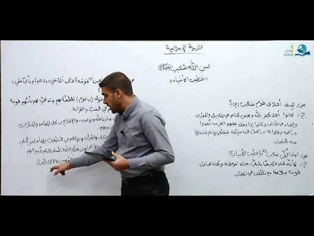 ⁣نبي الله شعيب (عليه السلام) - مادة التربية الإسلامية للصف السادس الاعدادي