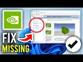 NVIDIA Control Panel Display Settings Missing - Fixed