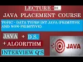 Lecture 6 - Data types in java Java complete tutorial in hindi java by awanish sir