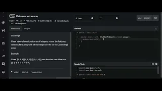 Flatten and sort an array - Codewars