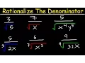 Rationalize the Denominator and Simplify With Radicals Variables Square Roots Cube Roots Algebra