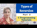 C-89 - Types of Recursion recursion Part-2