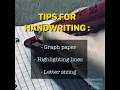 Handwriting tips graph paper letter sizing and spacing