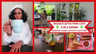 4 in 1 grwm for brunch the park caf hair makeup outfit outing