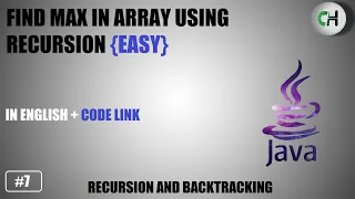 Max of array using recursion find max using recursion java find max in array using recursion