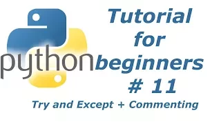 Python Tutorial For Beginners 11 - Try and Except Commenting BTT