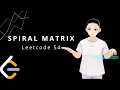 Leetcode 54 - Spiral Matrix JAVA Solution Explained