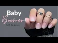 Baby boomer pink and white ombre with dip powder