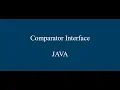 Comparator Interface Sort a List of Objects