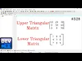 Upper and Lower Triangular Matrix in C Language Simple Method Apply
